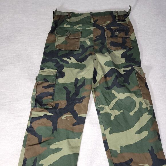 Military Pants Womens Size 16 Woodland Camo Combat Trousers US Army Y2k Green - Picture 12 of 13